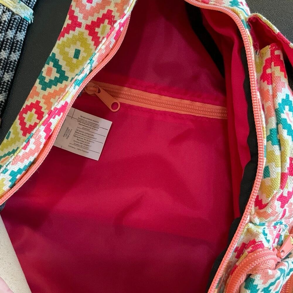 KAVU Rope Sling Backpack Cotton Geometric Aztec Crossbody Travel Festival Bag - Picture 5 of 11